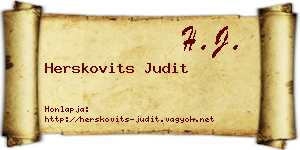 Herskovits Judit névjegykártya